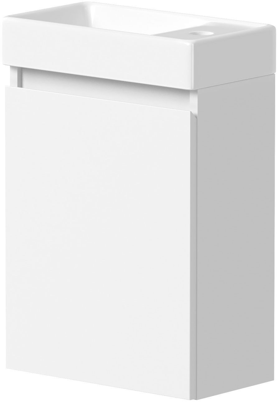 welltime Waschtisch Mini, Badmöbel, Waschtischunterschrank inkl. Waschbecken, Breite 40cm, mit Soft-Close-Funktion, FSC®-zertifiziert