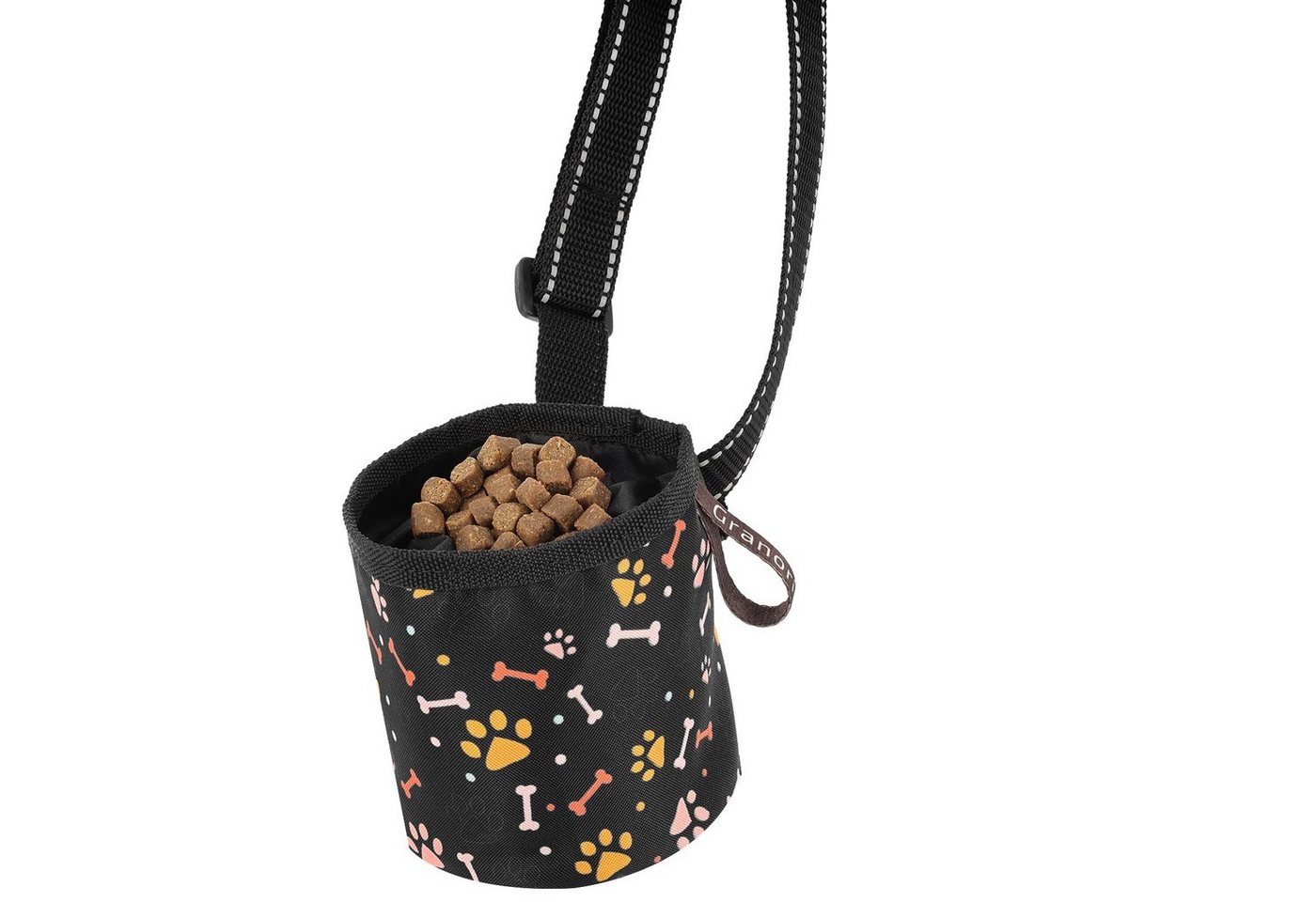 Thumbnail - Granori Leckerlibeutel / Futtertasche für Hunde zum Umhängen (mit verstellbarem Schultertragegurt), schmutz- und wassera...