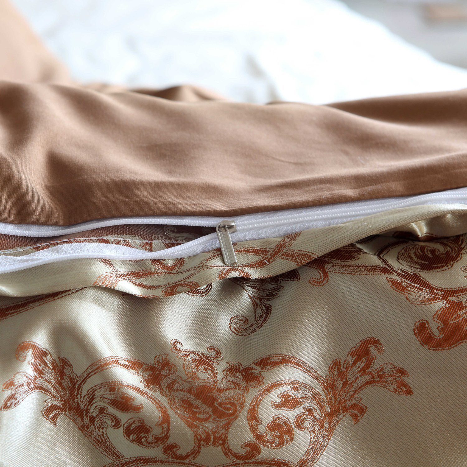 BYSURE Bettwäsche, Polyester, 3 teilig, Satin-Bettbezug, günstig online kaufen