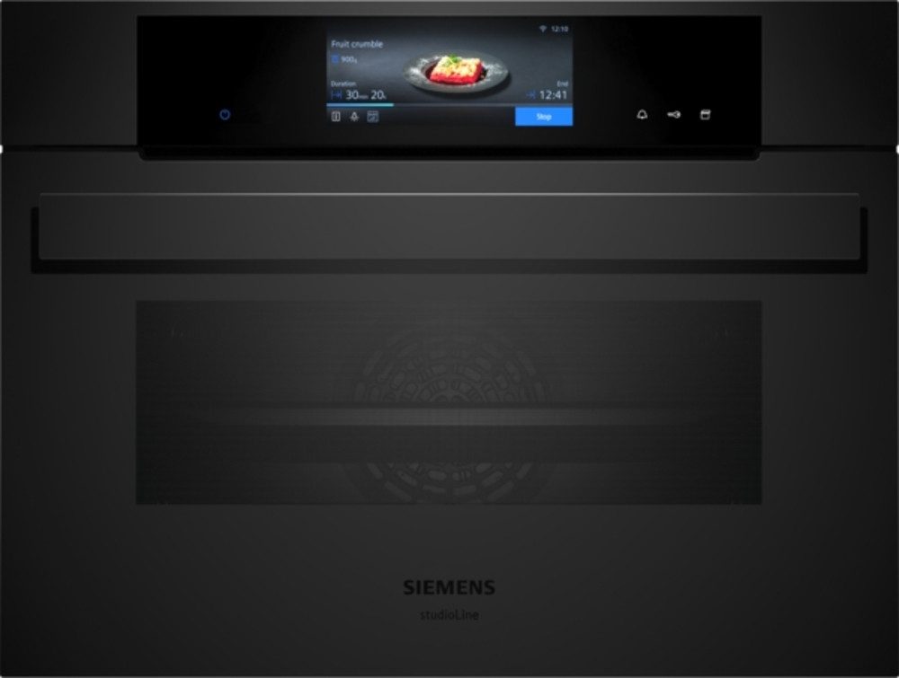 SIEMENS Einbaubackofen iQ700 CS938GCM1, Einbau-Kompaktdampfbackofen, 60 x 45 cm, matt EEK:A+