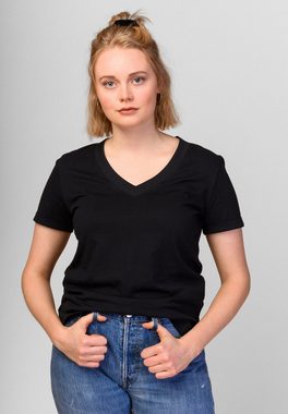 MELA Kurzarmshirt T-Shirt PRIA Fein gerippter Kragen