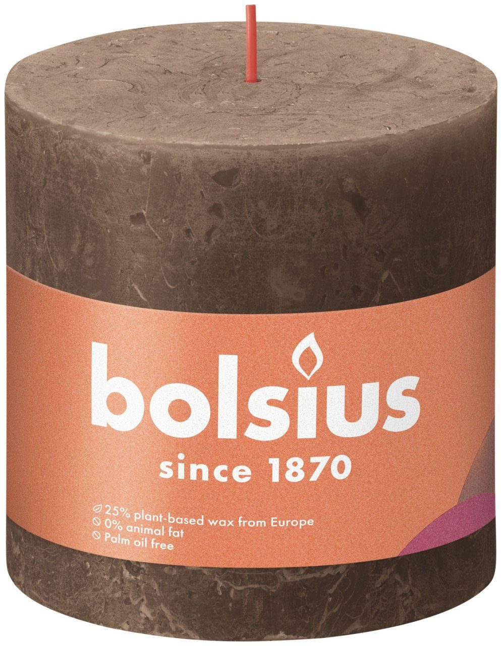 Bolsius Stumpenkerze Bolsius Rustik Stumpenkerze wildleder günstig online kaufen