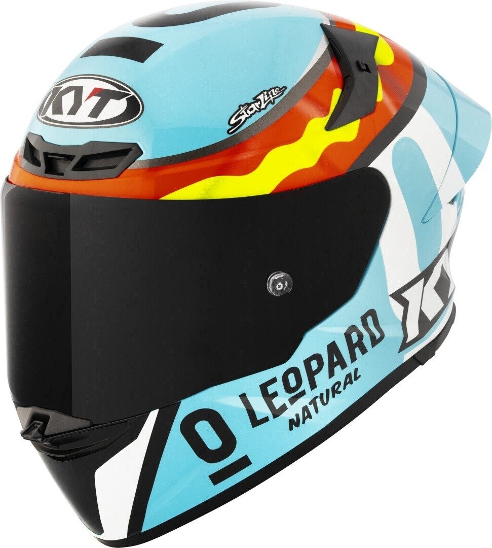 KYT Motorradhelm TT-Revo Leopard Replica Helm, Pinlock, Ratschenverschluss, Spoiler, ECE 22.06