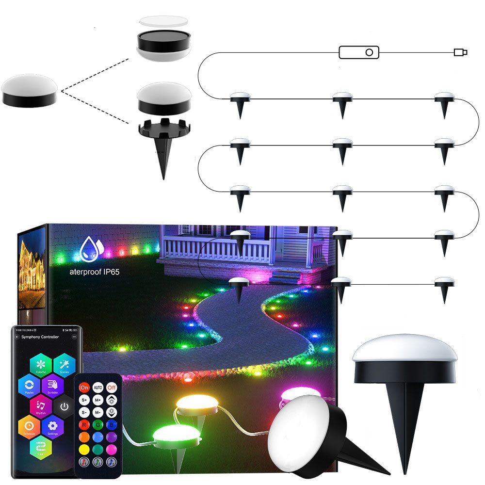PRIISF LED Gartenleuchte Bodenleuchte Wegeleuchte Gartenleuchte günstig online kaufen