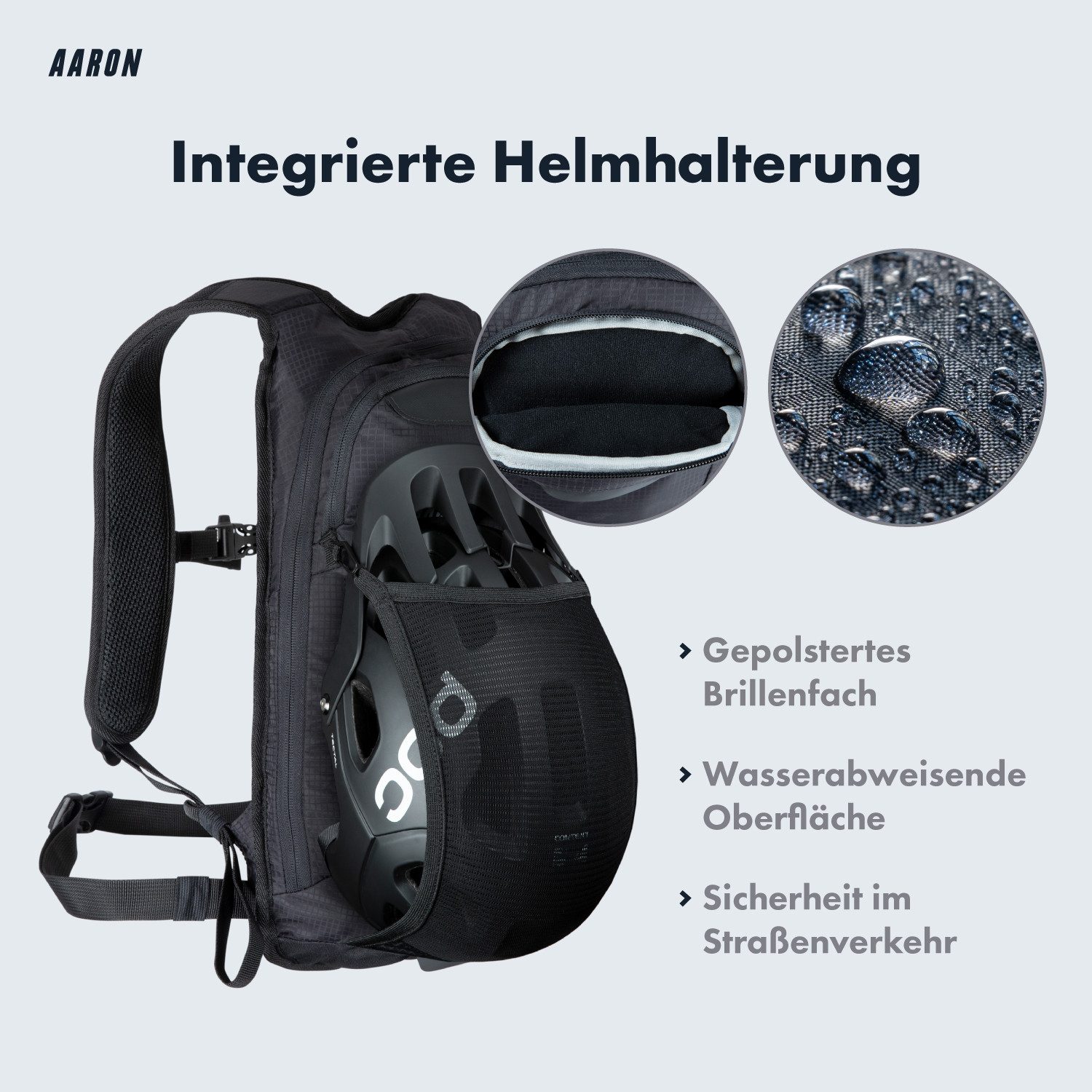 AARON Fahrradrucksack 8L Sportrucksack Klein Wasserdicht Regenschutz Fahrrad Trekking