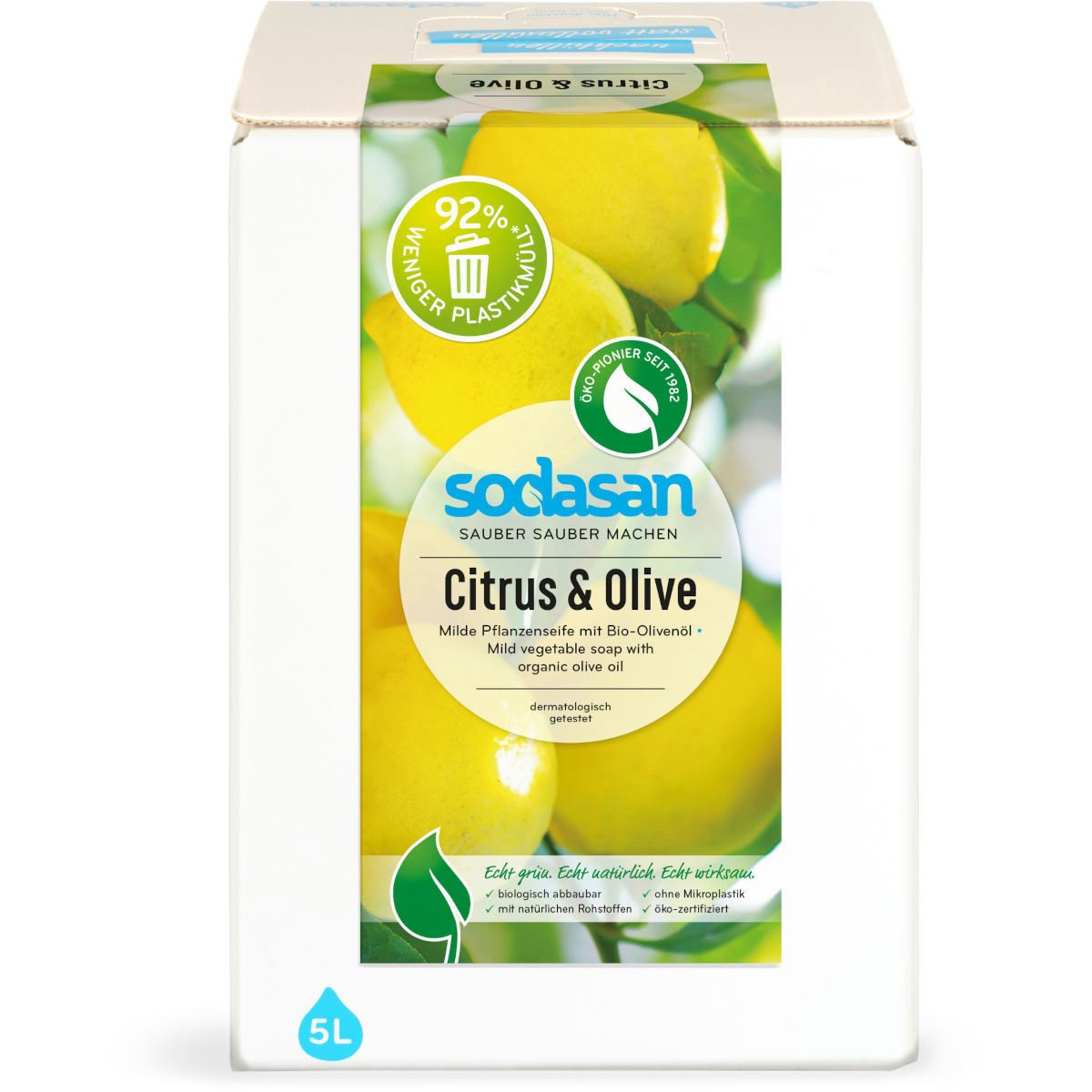 Sodasan Flüssigseife SODASAN Flüssigseife Citrus u. Olive 5 Liter