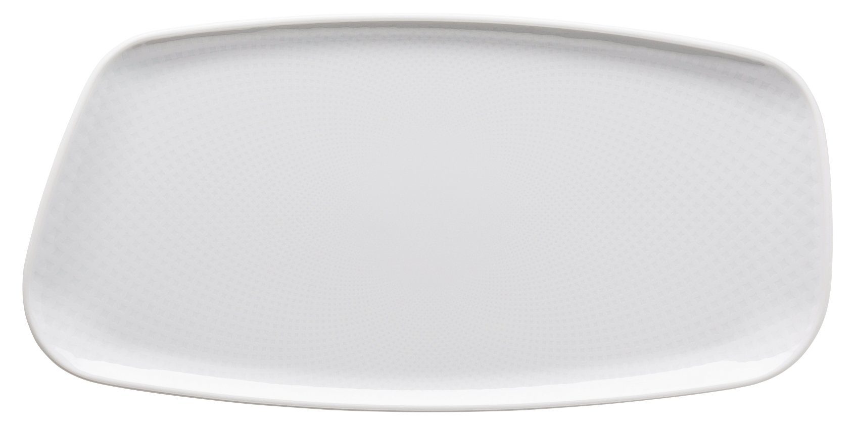 Rosenthal Servierplatte Junto Weiss Platte 30 x 15 cm, Porzellan, (Platten), Platten