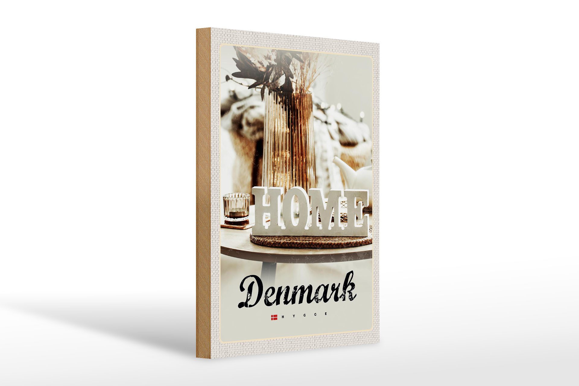 Holzbild Reise 20x30cm Dänemark Wohnung Home