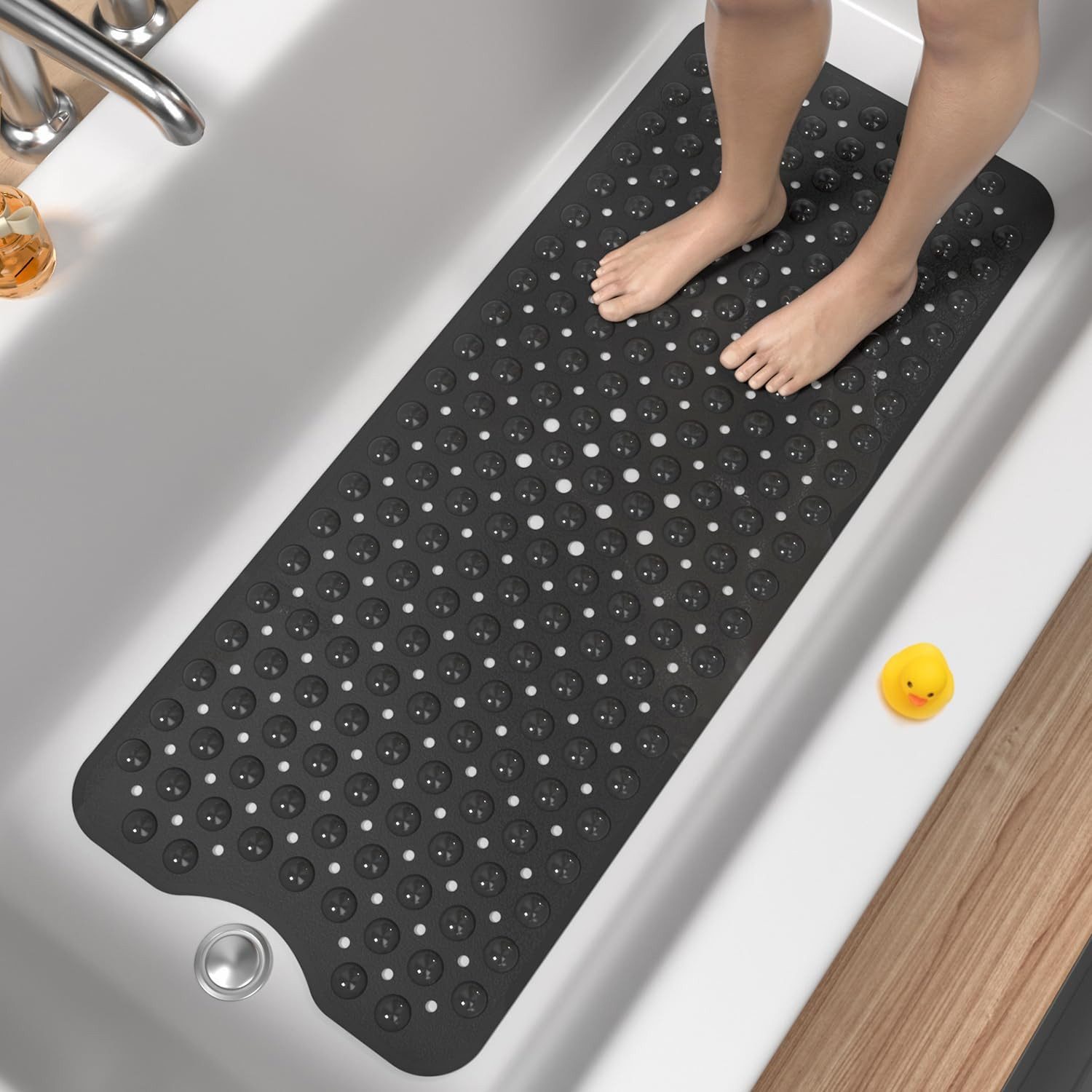 Futicare Wanneneinlage Badewannenmatte rutschfest B: 40 cm, L: 100 cm, Fußmassagematte, Rutschfest mit 200 Saugnäpfen, Waschmaschinenfest, Dusch- & Badematte