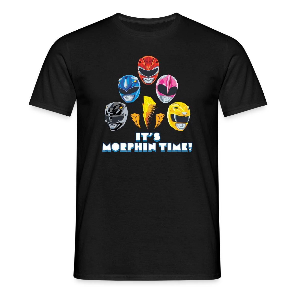 Spreadshirt T-Shirt Power Rangers 5 Rangers It's Morphin Time Männer T-Shirt (1-tlg)