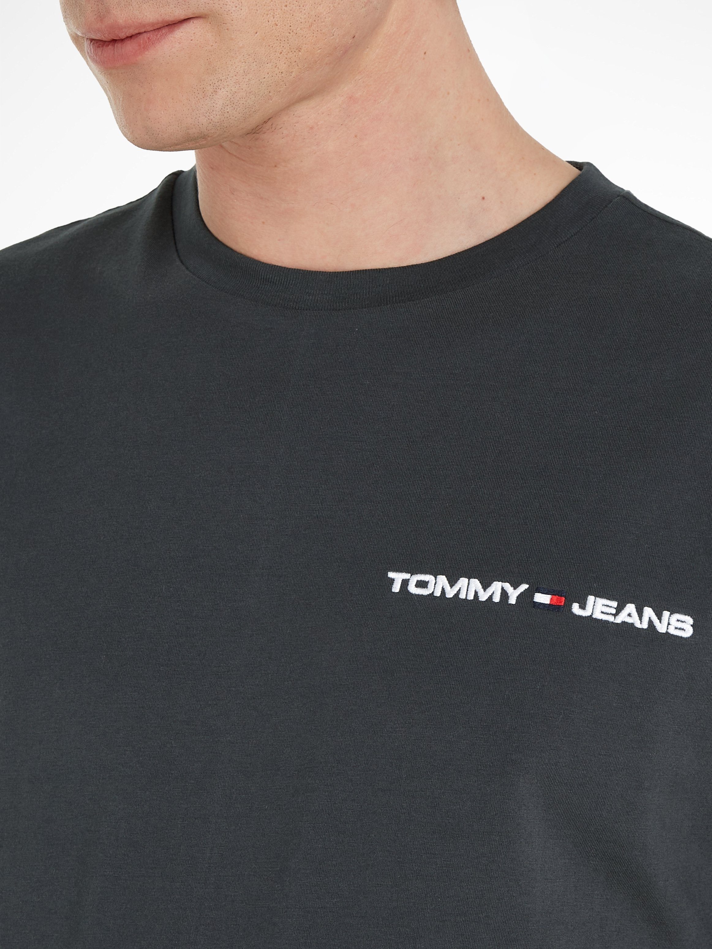 TEE Tommy New T-Shirt CLSC Charcoal TJM CHEST LINEAR Jeans