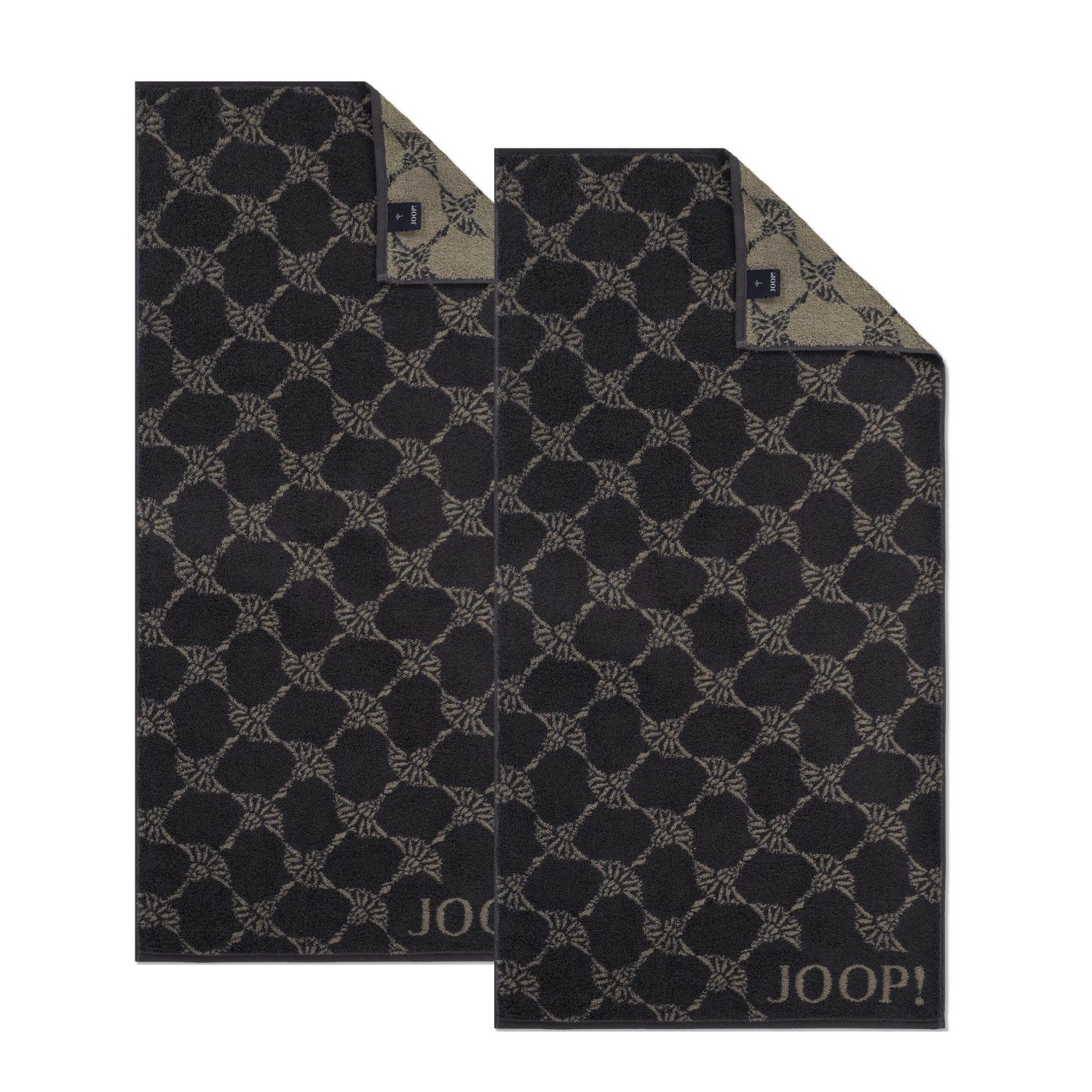 JOOP! Handtuch 2 Stück Joop! Handtuch Cornflower 1721-73 Schiefer 50x100, Walkfrottier (2-St), Baumwolle