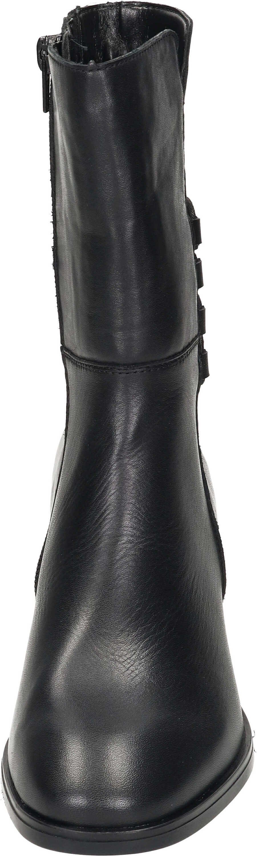 Stiefelette Remonte Leder echtem schwarz aus Stiefeletten