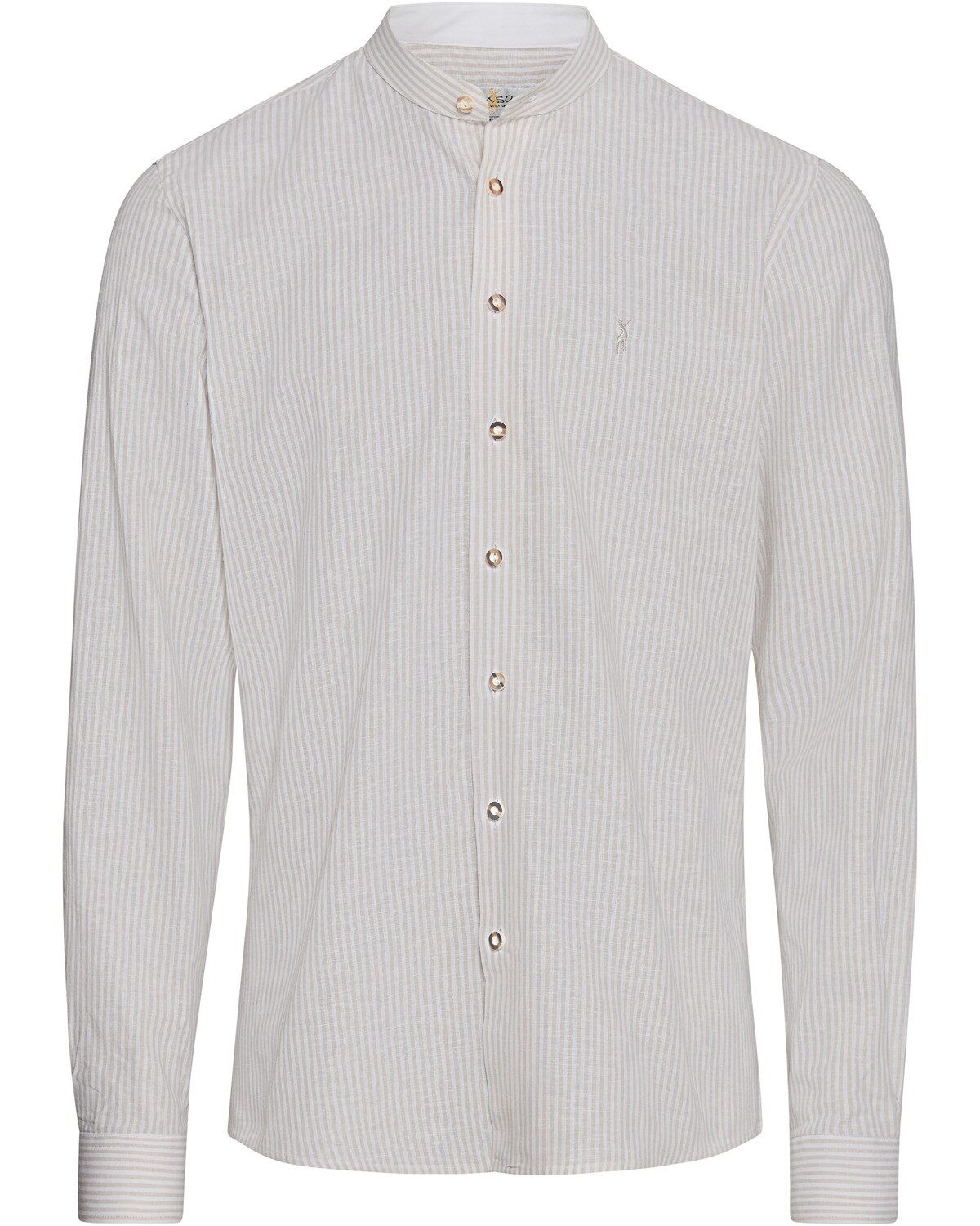 Almsach Trachtenhemd Stehkragen-Streifenhemd