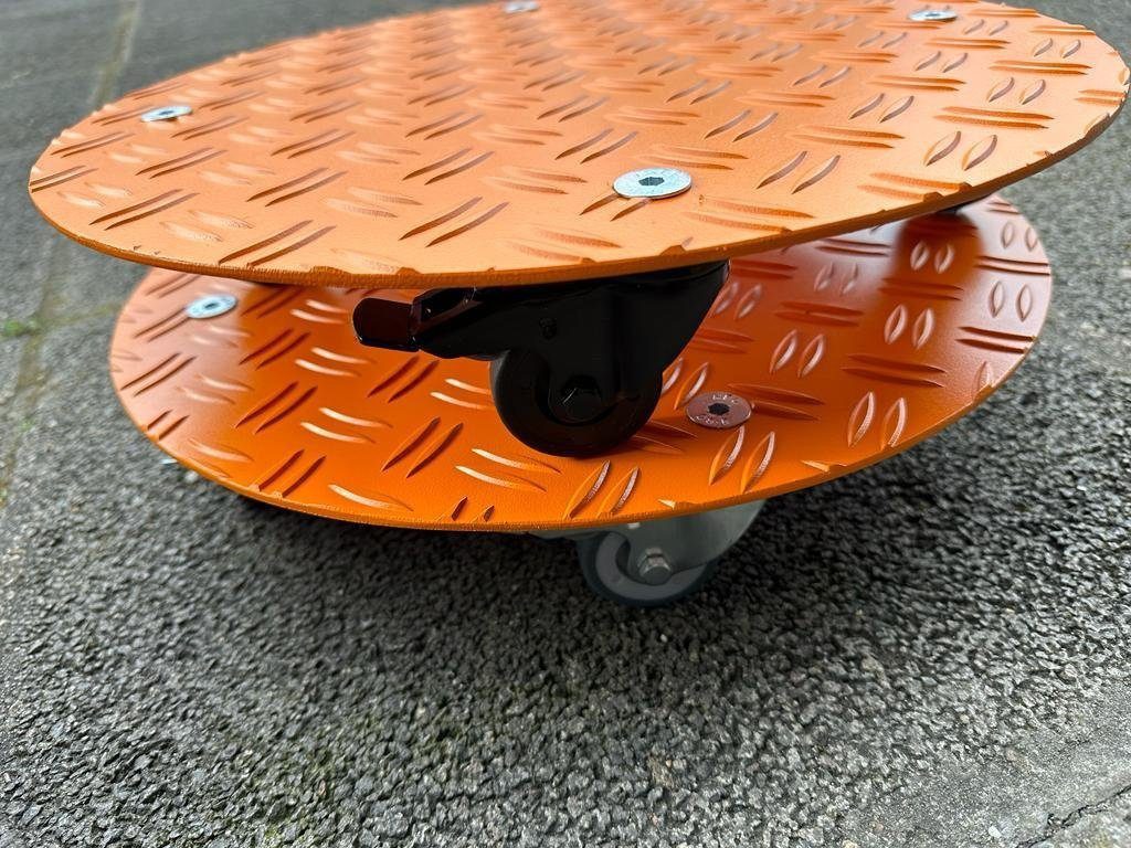 Schlögel Pflanzenroller Pflanzenroller AluGrip rund orange Ral2000 200kg Blumenroller, 0.00