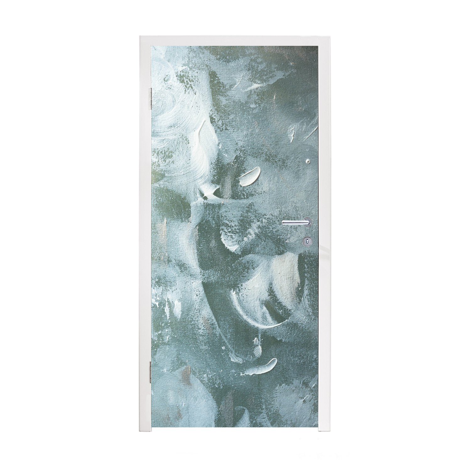 MuchoWow Türtapete Acrylfarbe - Strukturen - Abstrakt, Matt, bedruckt, (1 St), Fototapete für Tür, Türaufkleber, 75x205 cm