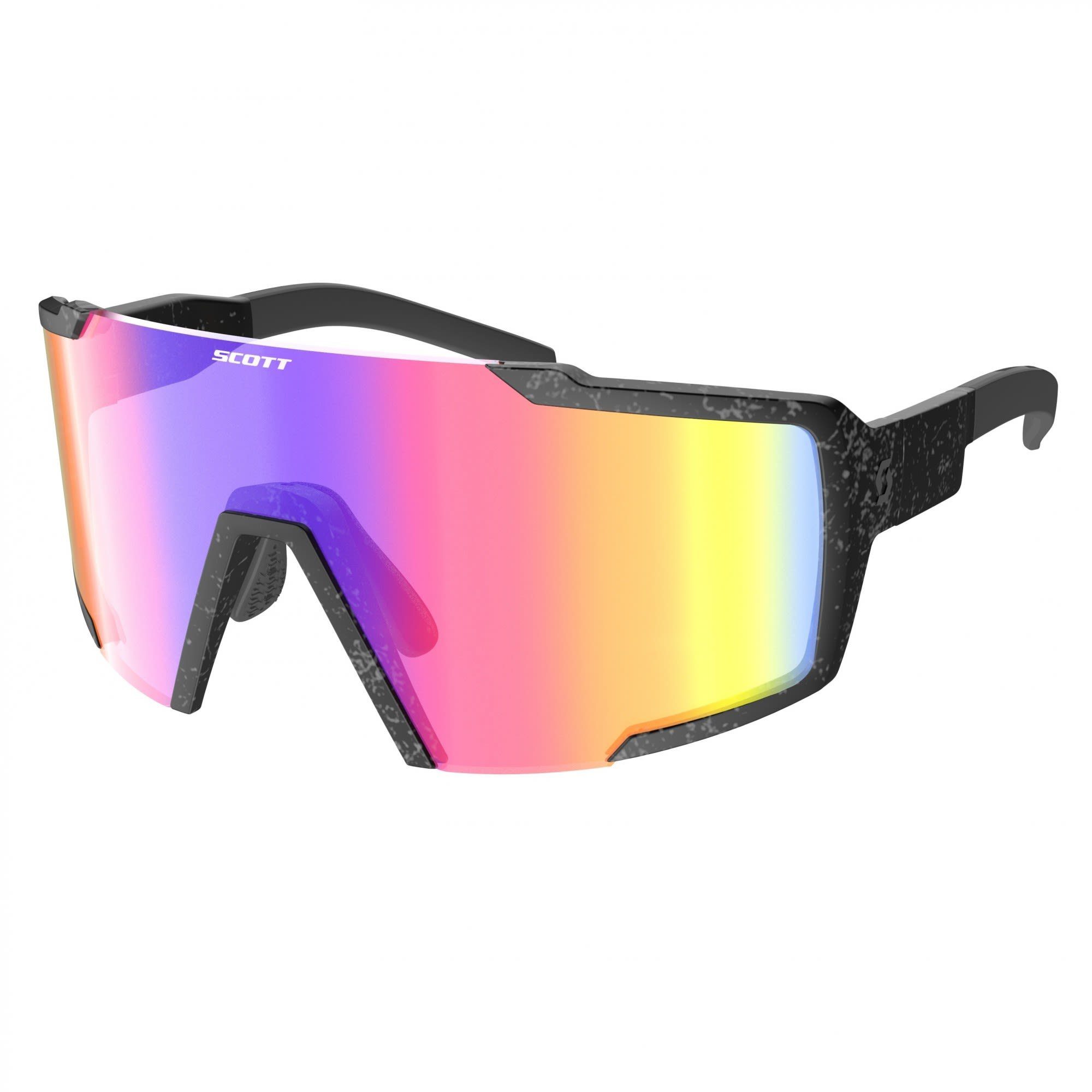 Scott Fahrradbrille Scott Shield Compact Sunglasses Accessoires Marble Black - Teal Chrome | Fahrradbrillen