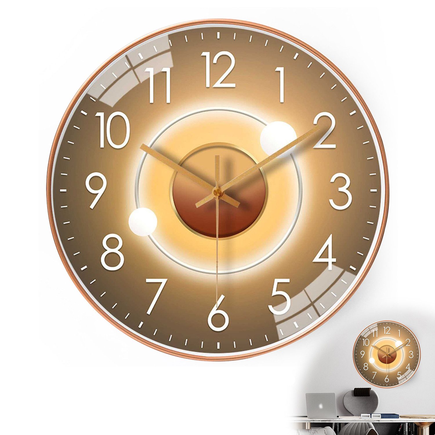 ZEUOPQ Wanduhr 30 cm große Vintage-Wanduhr günstig online kaufen
