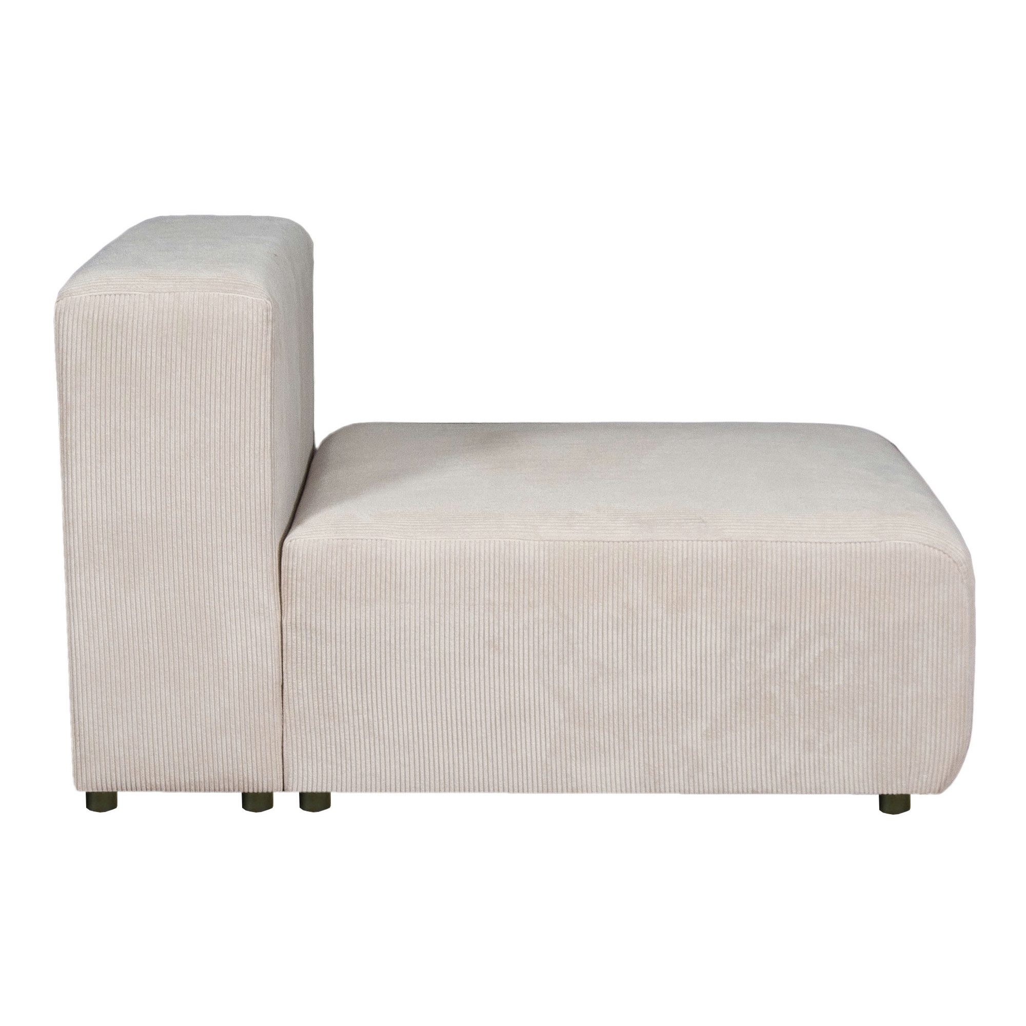 en.casa Sofaelement, »Suldal« Sofa-Modul Mittelelement Cord Beige