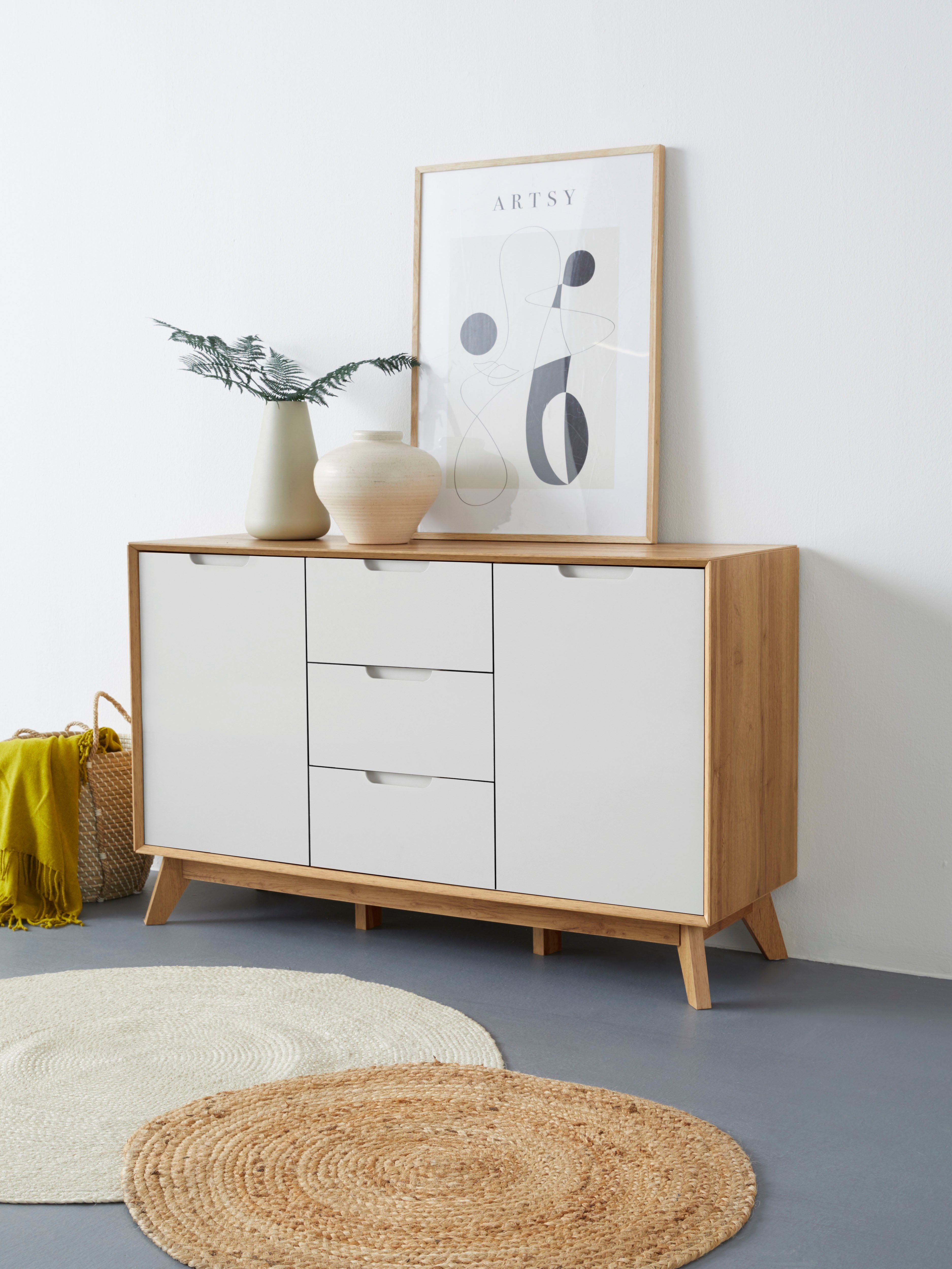 andas Sideboard Pandrup, mit 3 Schubkästen und 2 verstellbare Einlegeböden, B:120 cm, H:75 cm