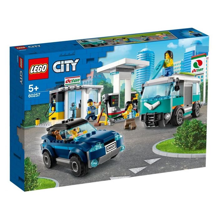 LEGO® Konstruktionsspielsteine LEGO® City - Tankstelle (Set 354 St)