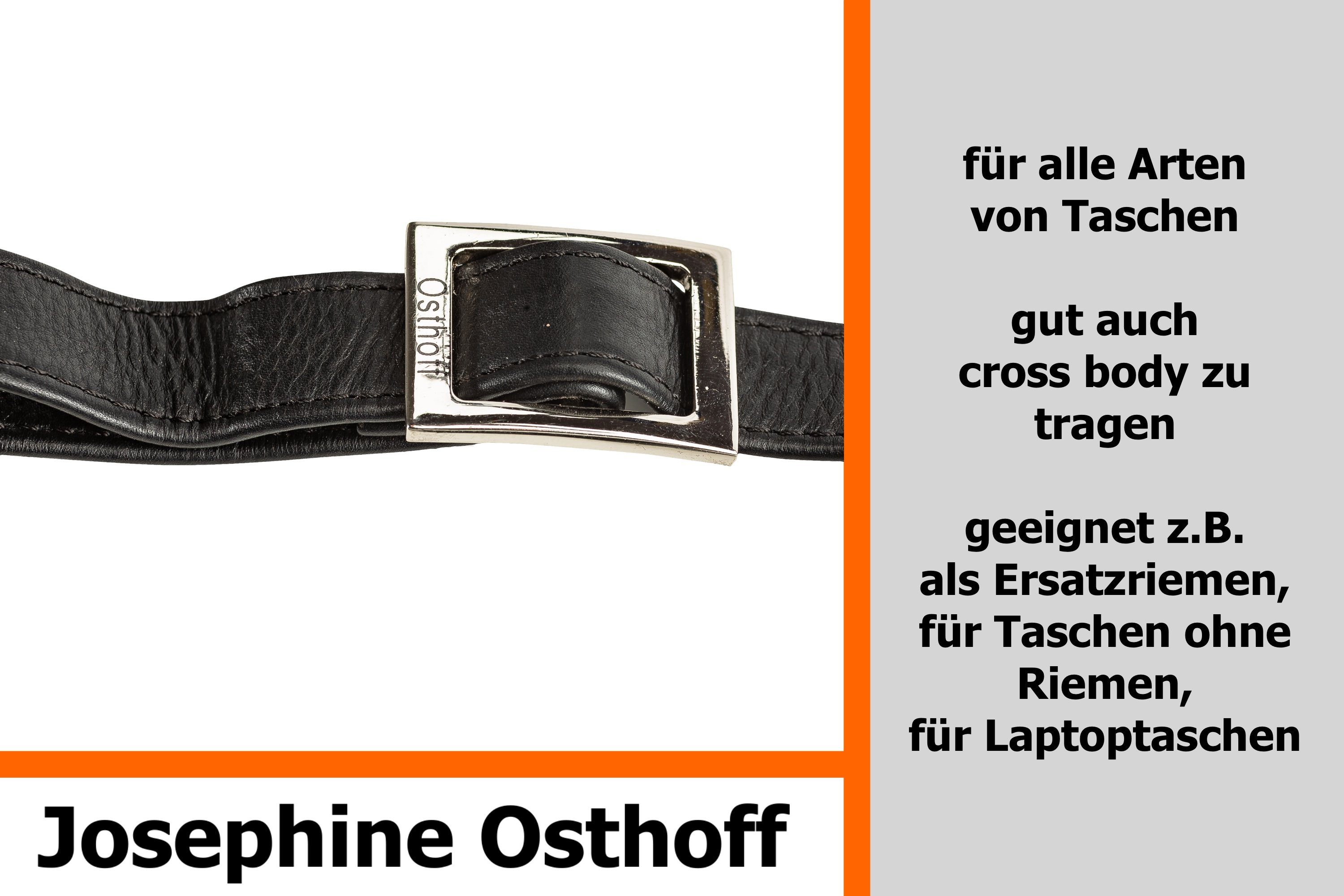 Josephine Osthoff Silber Schwarz cm 2 schwarz/silber Schulterriemen / Schulterriemen