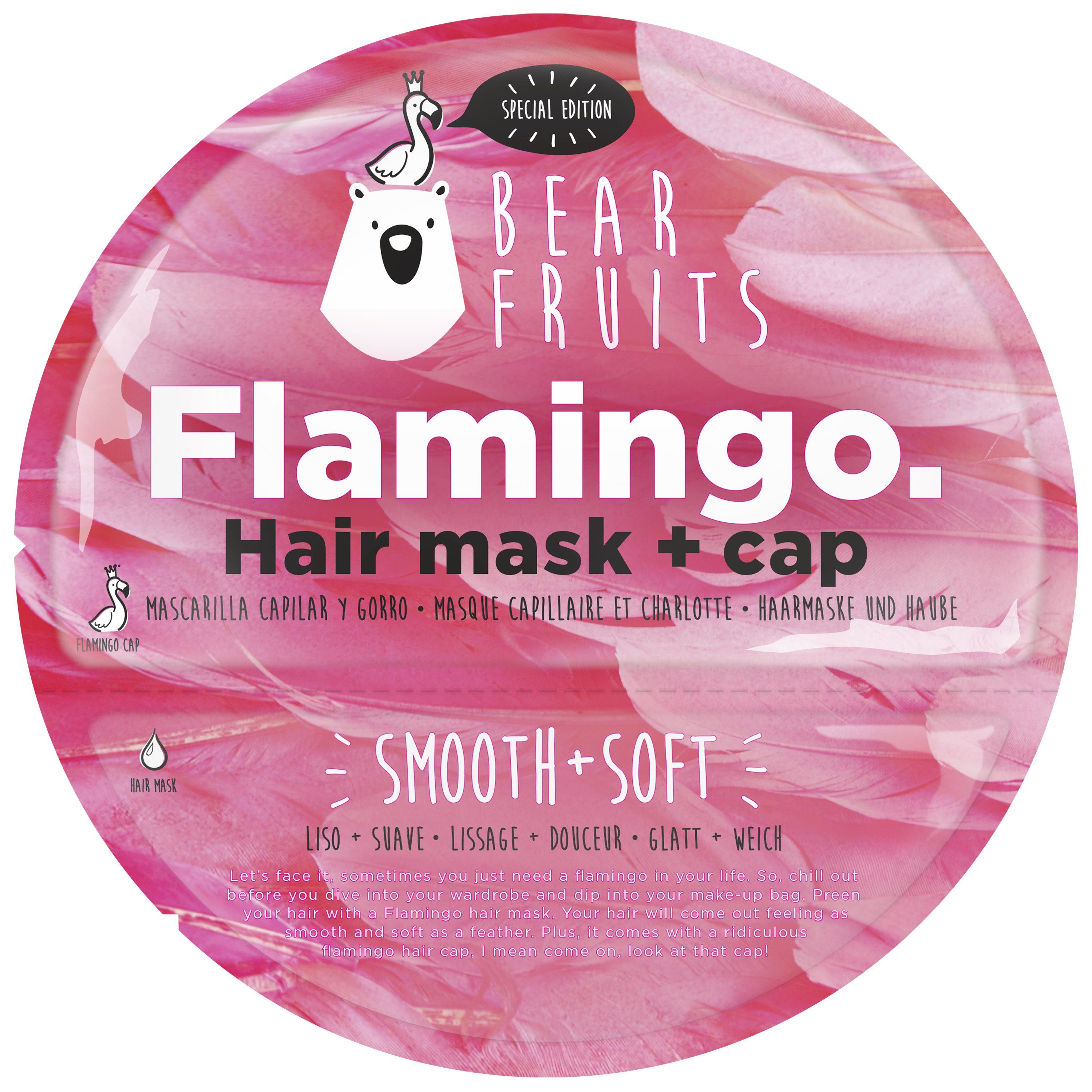 Bear Fruits Haarkur Flamingo - Hair mask + cap