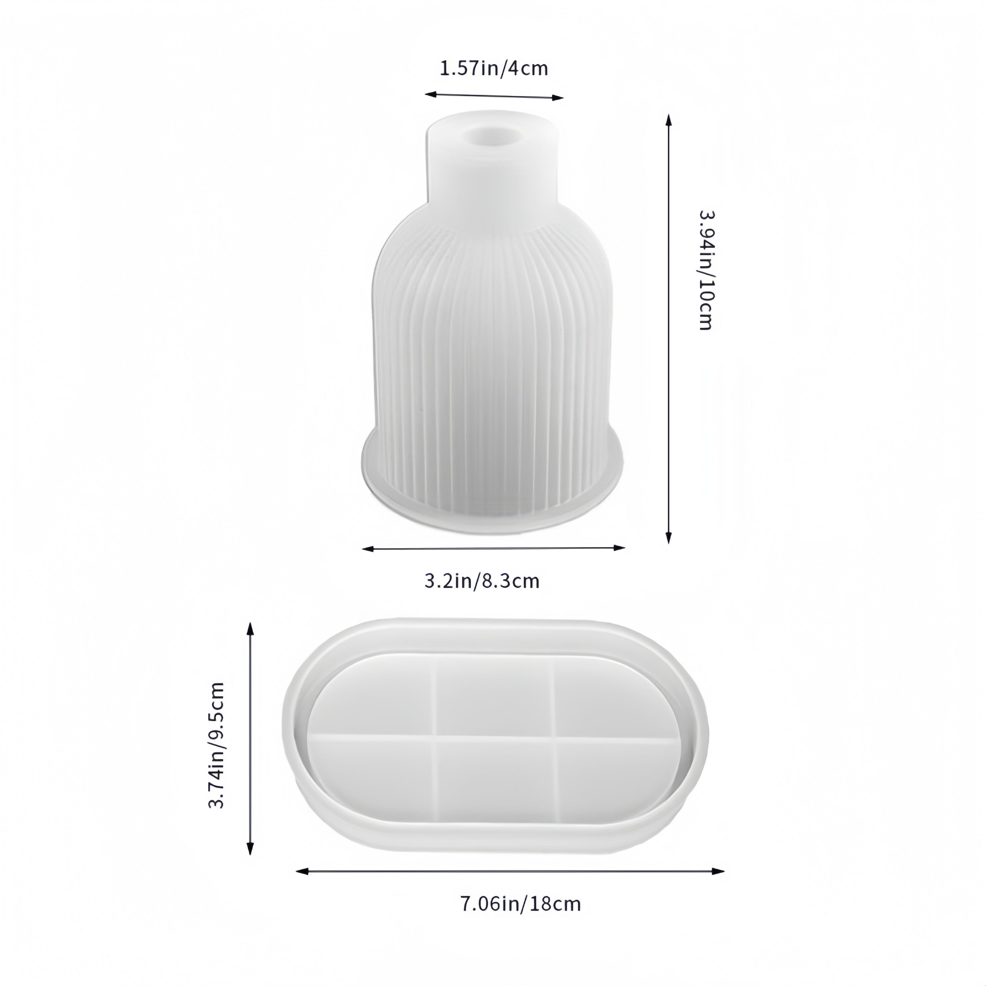 FOUORTUNATE-BEE Silikonform 2-teiliges DIY Silikonvase-Set mit Vase und Ablage, (2-tlg), Silikonform für Blumentopf & Epoxidharz-Dekorationen