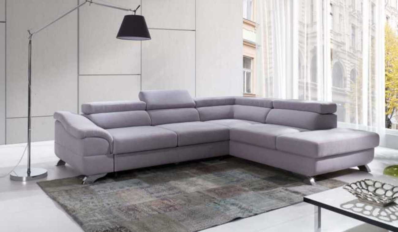 JVmoebel Ecksofa Ecksofa mit Bettfunktion Wohnlandschaft Sofa Ecksofa Couch Polster, Made in Europe