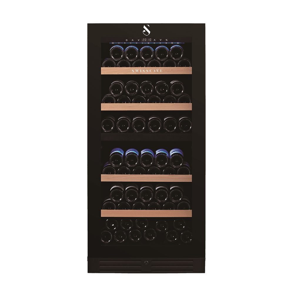 Swisscave Weinkühlschrank WL 355 DF mit 2 Zonen, 127cm (H), für 107 Flaschen,2-Zonen Weinkühlschrank,107 Flaschen