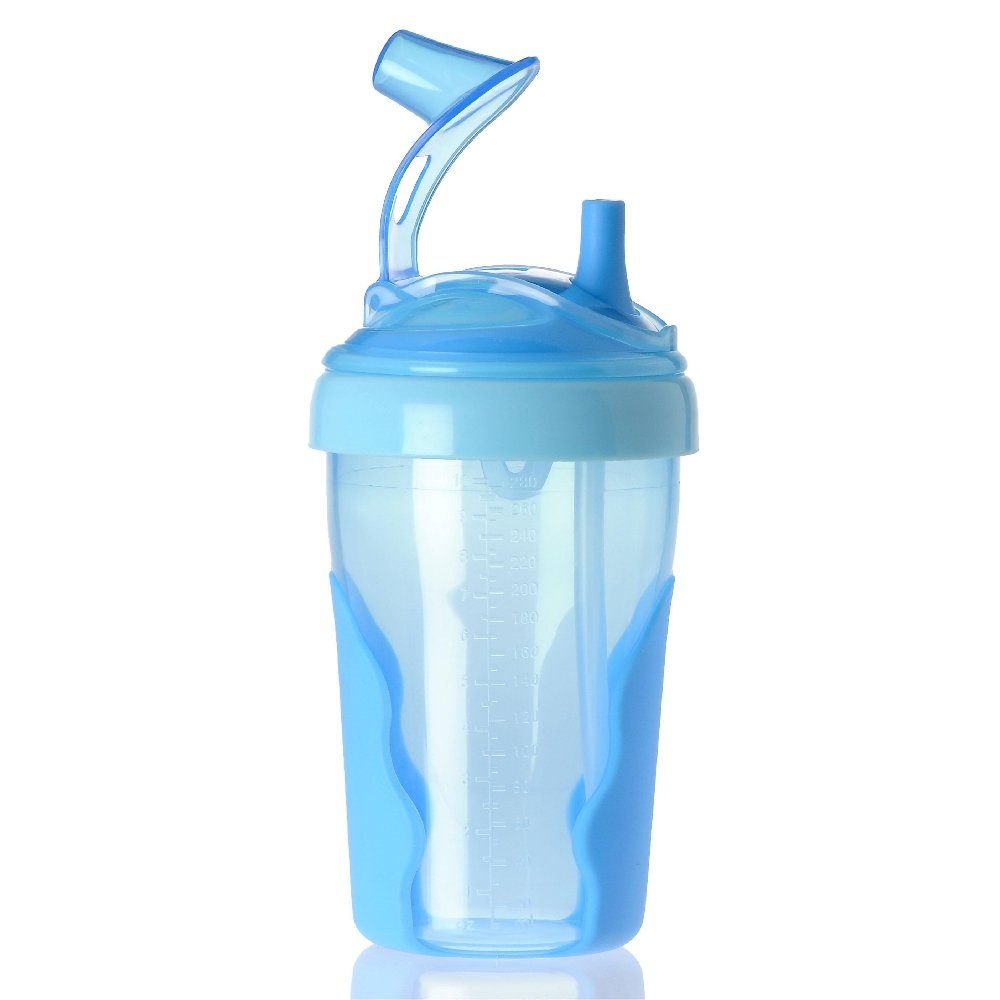 Vital Baby Babyflasche ergonomisch Kinder Strohhalmbecher geformt, auslaufsicher