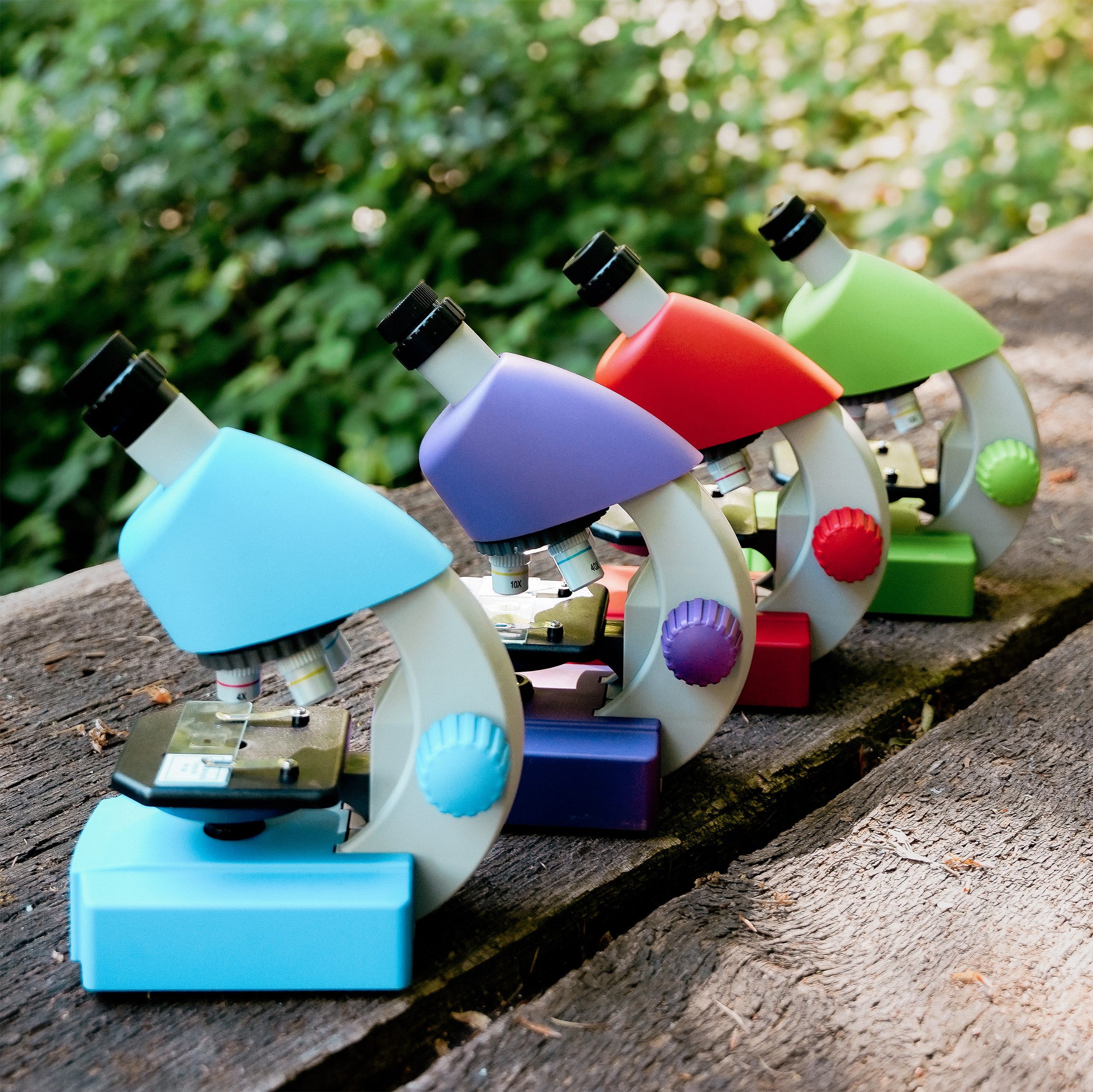 BRESSER junior microscope 40x-640x blue incident and transmitted light microscope