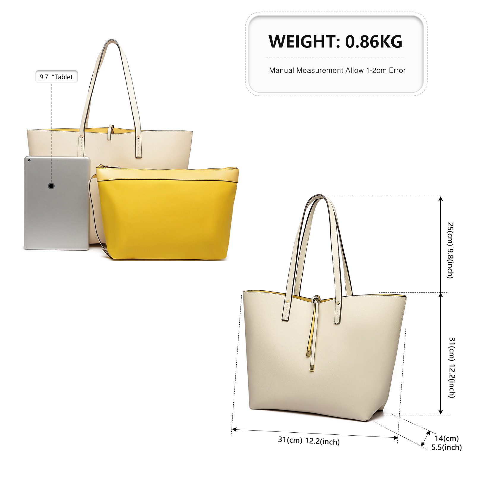 Miss Lulu Schultertasche 2-teiliges Damen-Set – günstig online kaufen