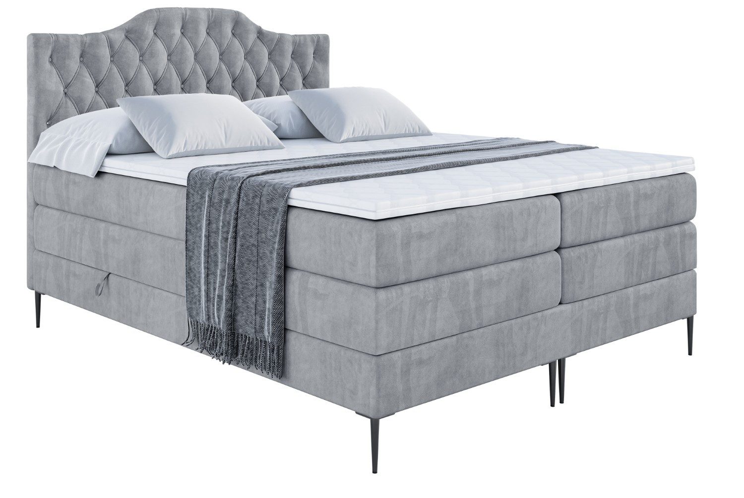 ALTDECOR Boxspringbett VILA-1-F KING (Multipocket-Matratze H4, günstig online kaufen
