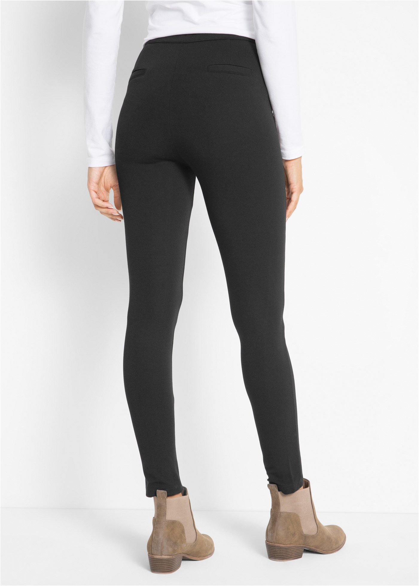 bonprix Leggings aus Punto Di Roma, doppelt gewebter Stoff, Skinny Fit