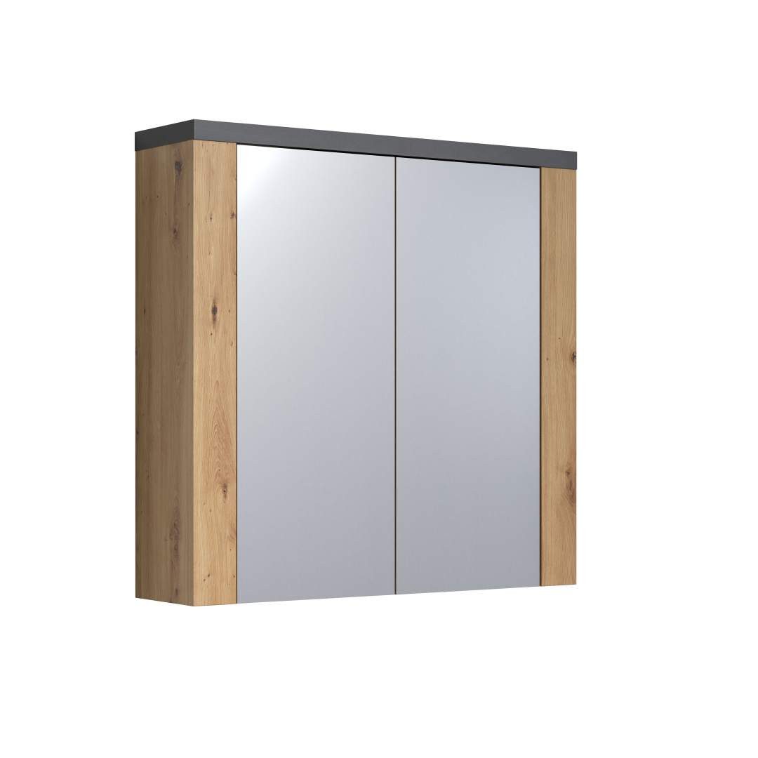 trendteam Badezimmerspiegelschrank Follow Spiegelschrank Bad Eiche dekor.