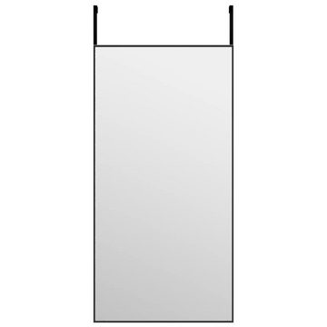 furnicato Wandspiegel Türspiegel Schwarz 40x80 cm Glas und Aluminium