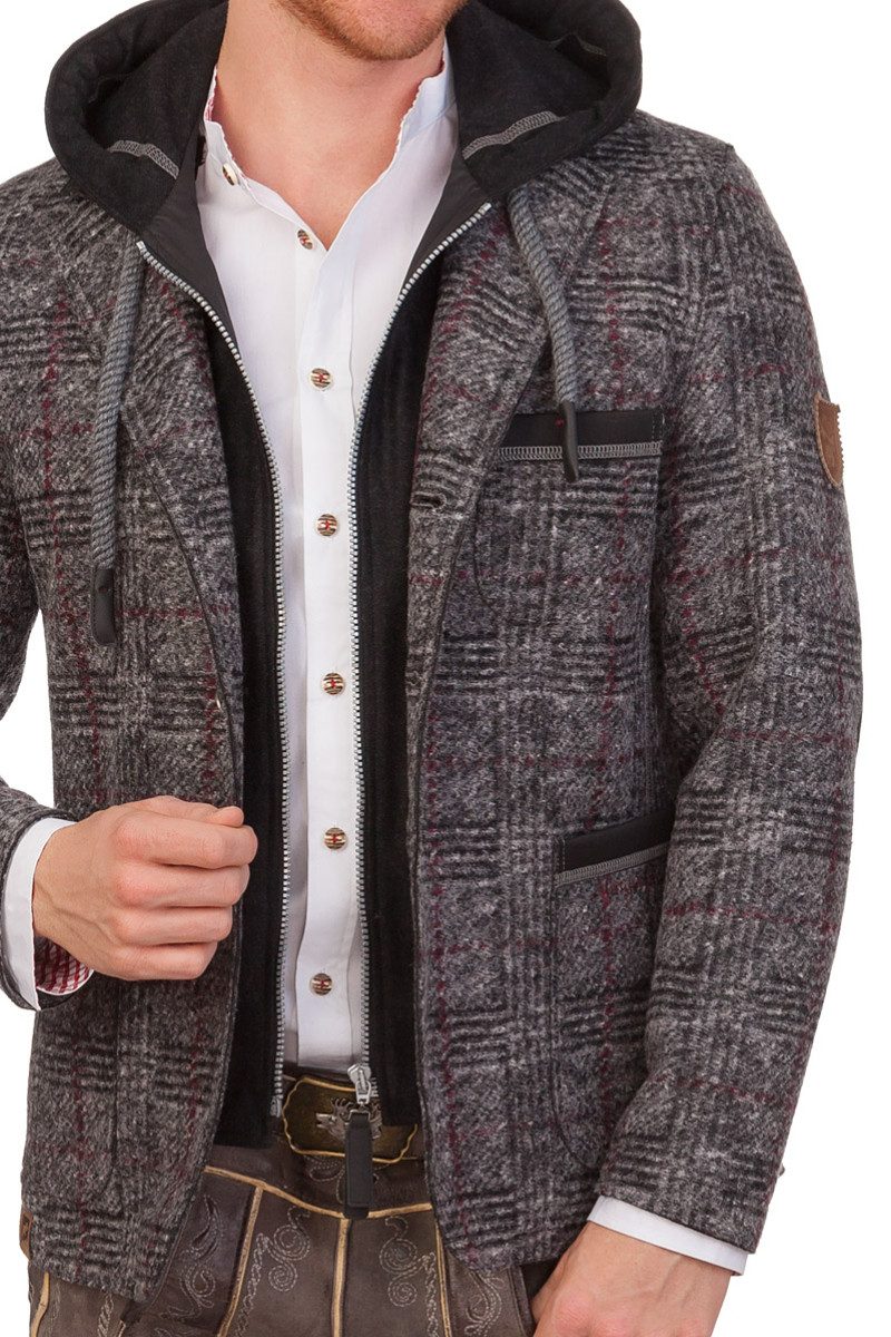 Almgwand Outdoorjacke Trachtenjacke Herren - SCHILLING - grau