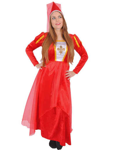 Das Kostümland Kostüm Burgfräulein Bella Kostüm für Damen - Rot