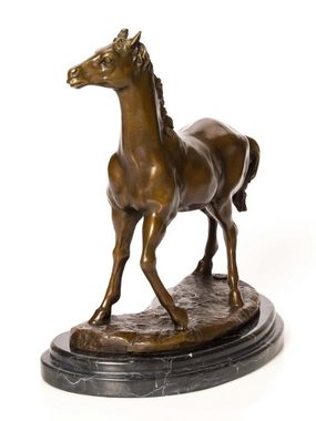 Aubaho Skulptur Bronzeskulptur Pferd 6kg Bronze Statue 32cm Skulptur Figur Antik-Stil