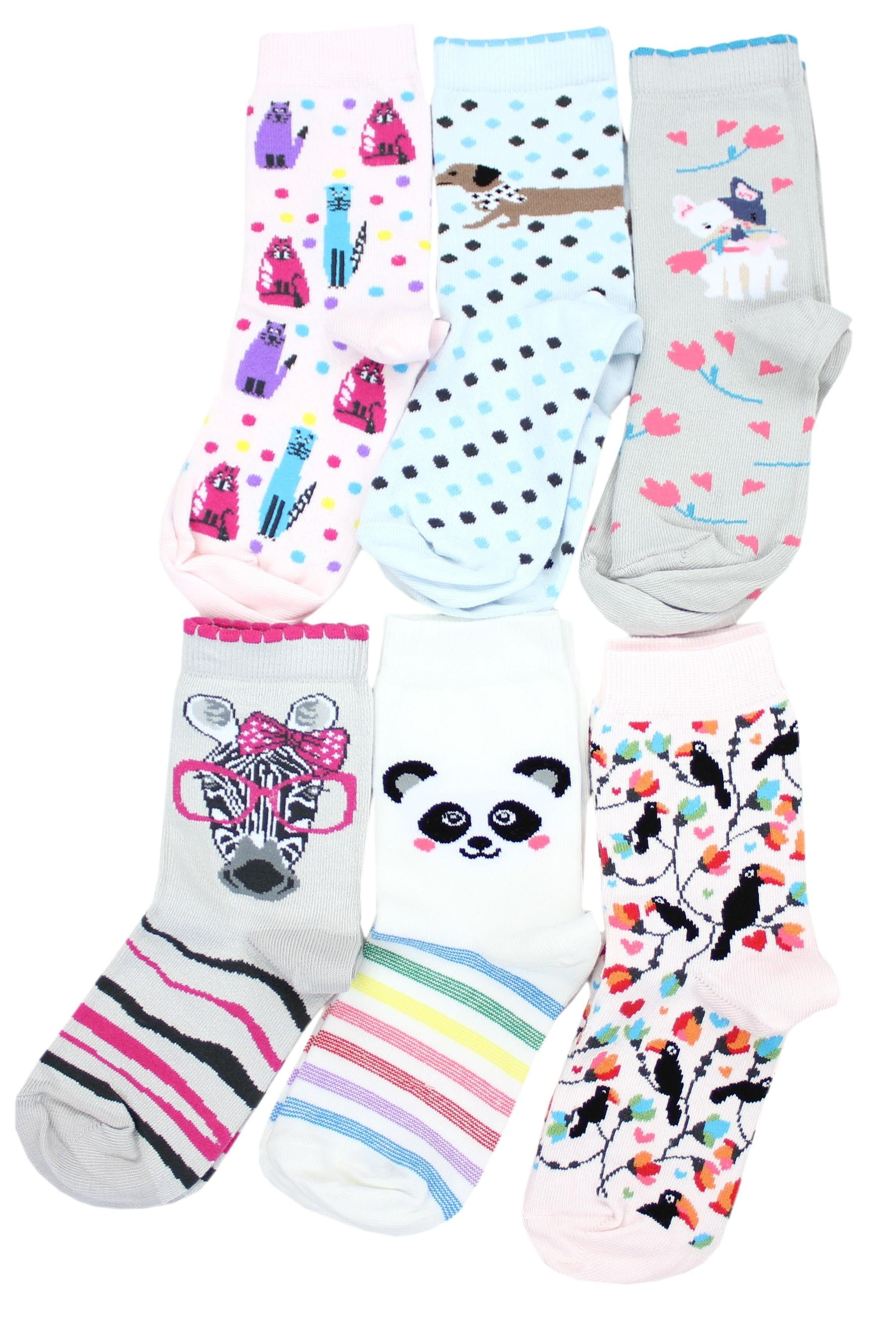 und Kinder TupTam Gemustert 6er 4 Socken Freizeitsocken Pack TupTam Bunt Mädchen Jungen Mädchen für