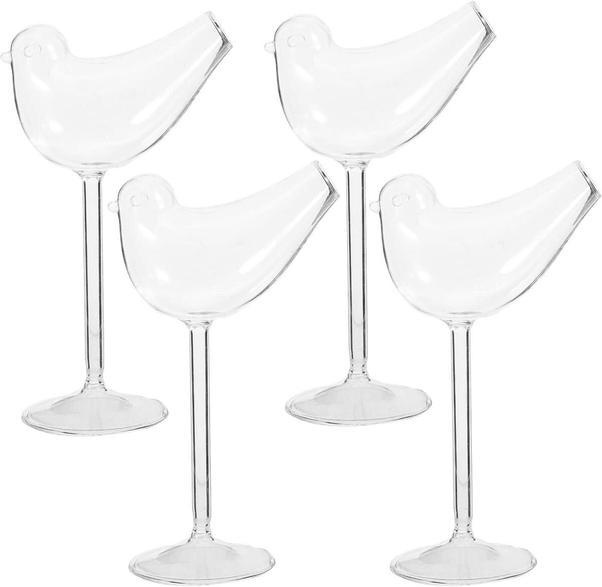 FELIXLEO Стекло-Set Glas Vogelgläser Set 4 Stück 150ml Champagner Martini Bar
