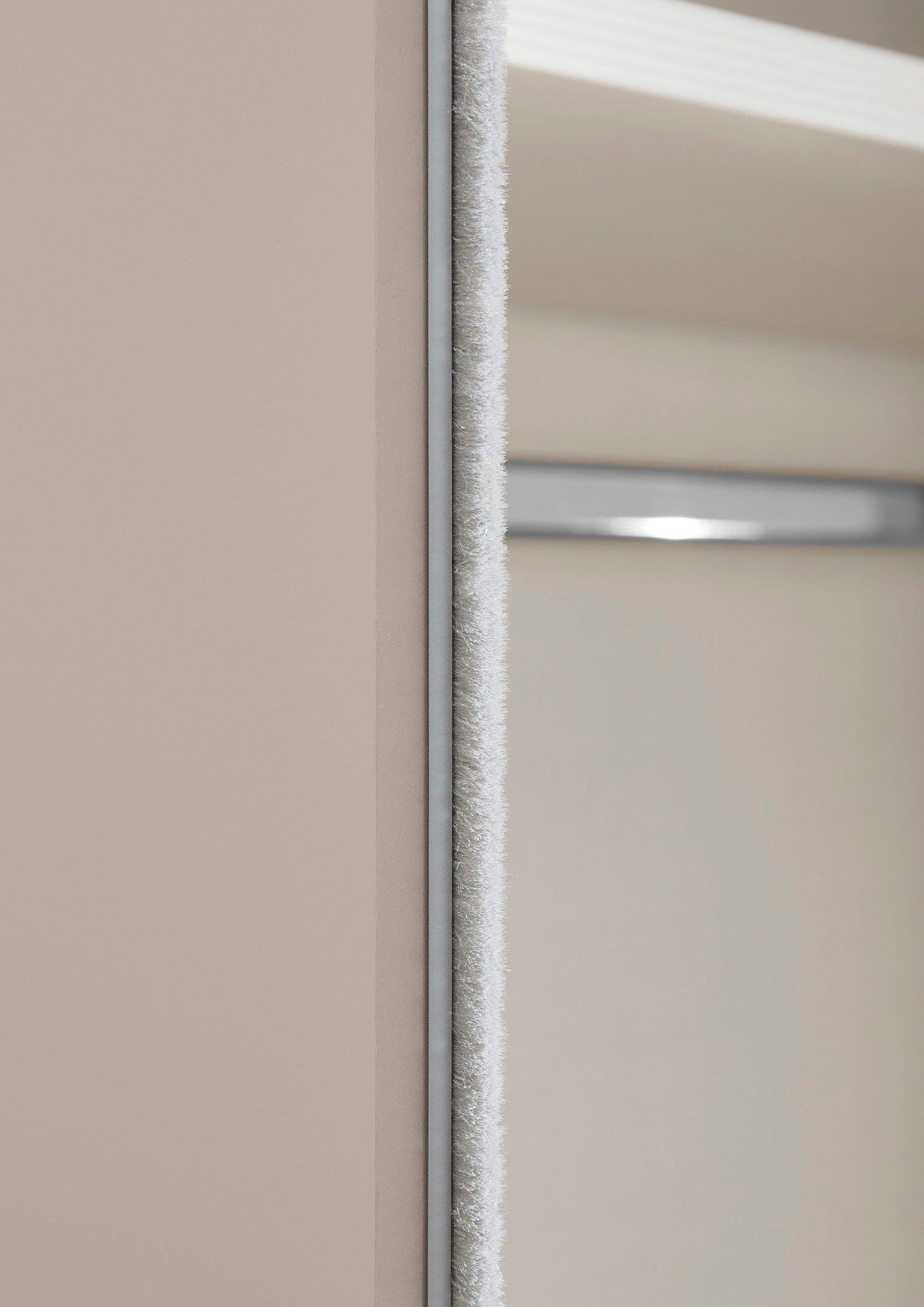 STAUD Schwebetürenschrank Dekor Weiß Sonate Lucca Ausstattungsvarianten | Alpinweißglas verschiedenen Spiegel mit Mit vier