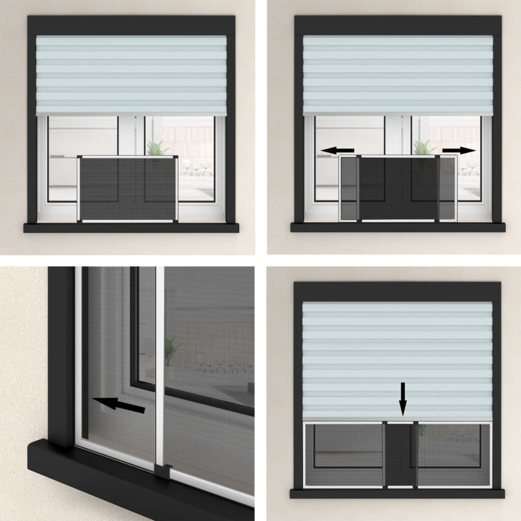 vidaXL Insektenschutz-Fensterrahmen Ausziehbarer Insektenschutz Fliegengitte für 75-143x50 cm Weiß Fenster