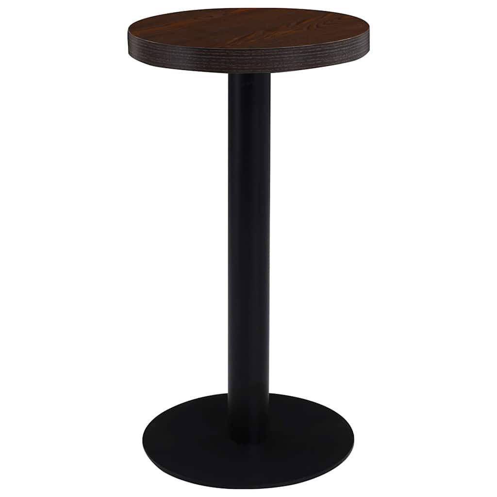 vidaXL Esstisch Bistrotisch Dunkelbraun 40 cm MDF (1-St)
