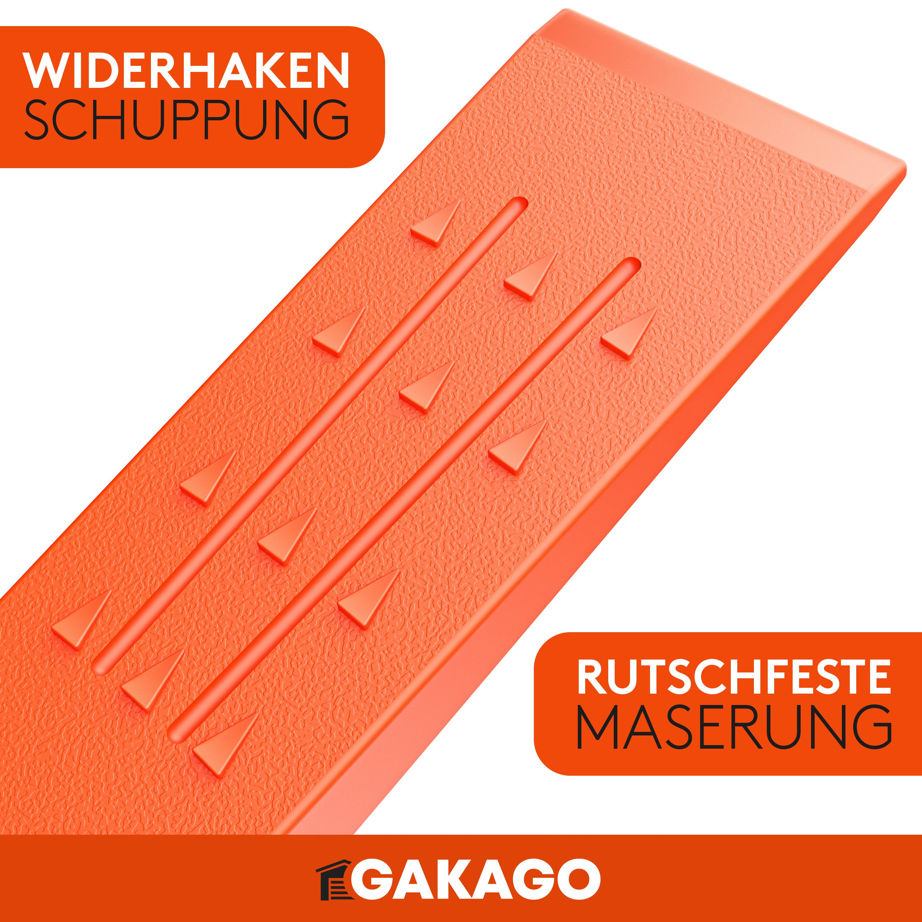 Gakago Fällkeil, (Set, 5-St), - Rutschfeste Kunststoffkeile mit Widerhaken Schuppung & Schlagfest