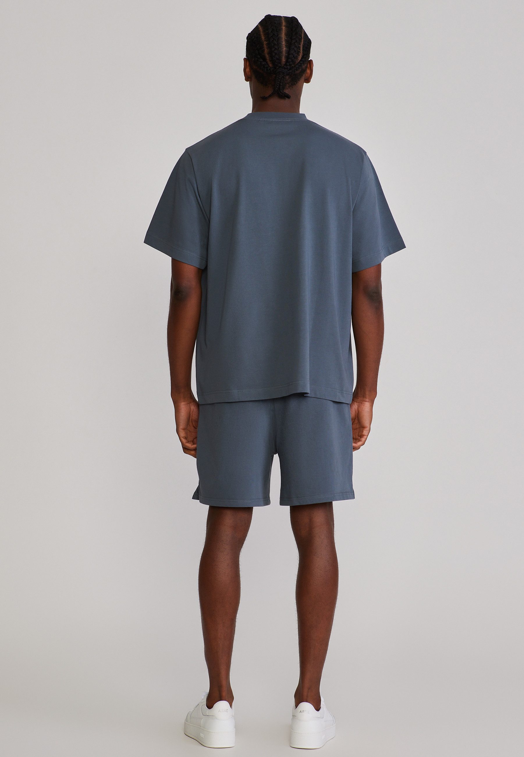 Siksilk Sweatanzug SikSilk Herren Grau T-Shirt and Shorts Set – Bild 5 von 5