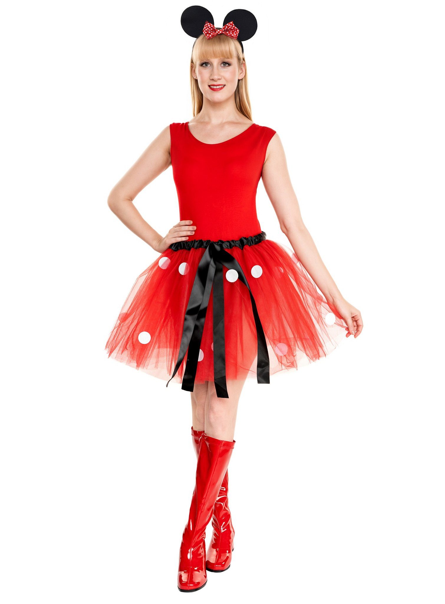 Metamorph Kostüm Mini Maus Tutu - Kostüm Petticoat Polka Dot Rock, Gepunkte günstig online kaufen