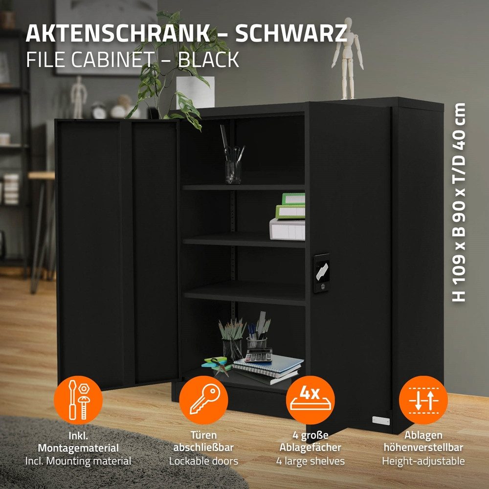 ML-DESIGN Aktenschrank Metallschrank mit Schubladen freistehender günstig online kaufen