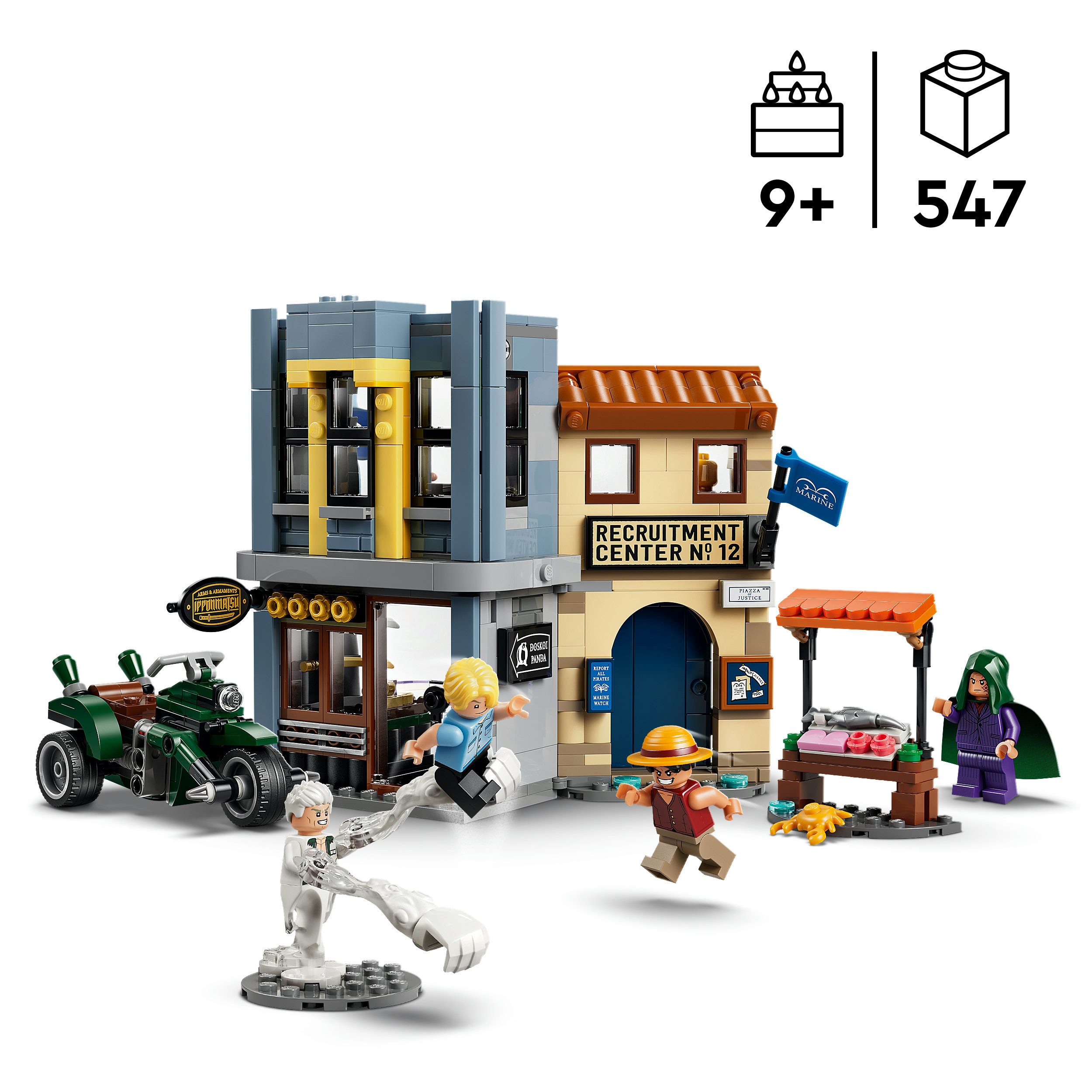 LEGO® Showdown mit Kapitän Smoker (75642), LEGO ONE PIECE Konstruktionsspielsteine, (547 St), Made in Europe